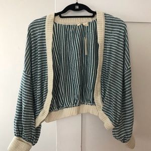 Anthropologie Blue & White Jacket